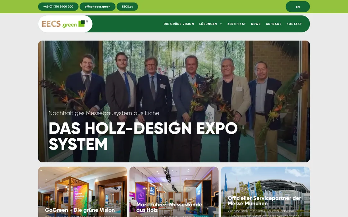 EECS.green — Website · Nachhaltigkeit, Webdesign-Projekt von Christopher Rapp