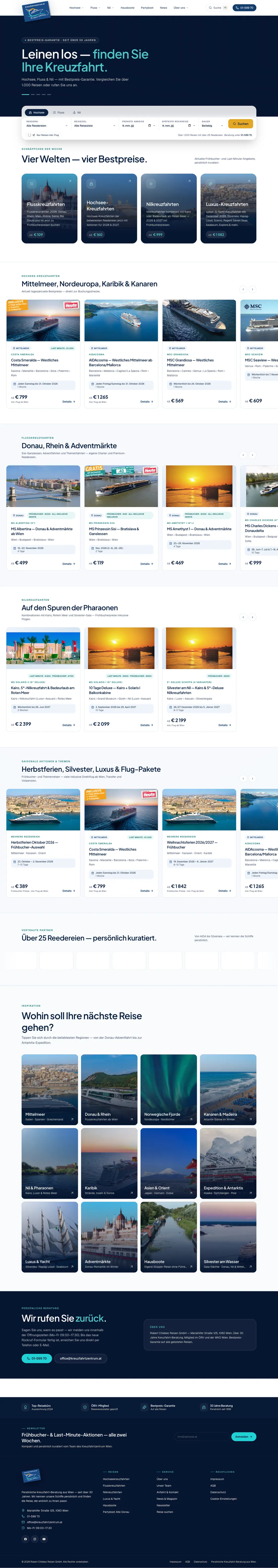 Kreuzfahrtzentrum — full landing page built by Christopher Rapp