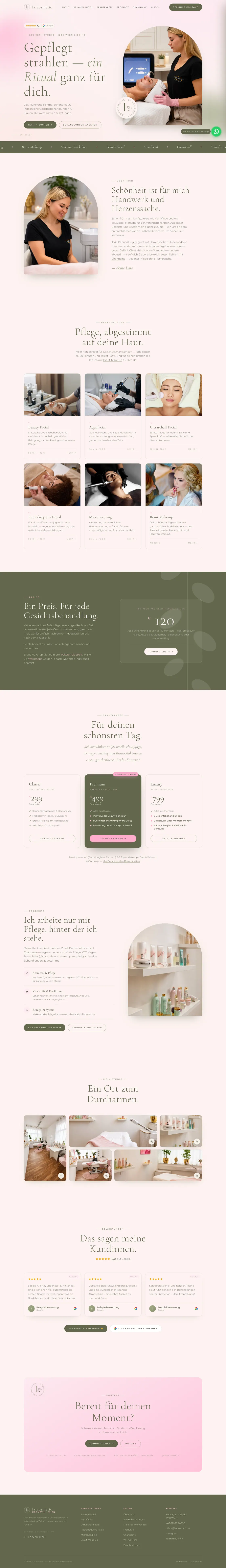 larcosmetic — full landing page built by Christopher Rapp