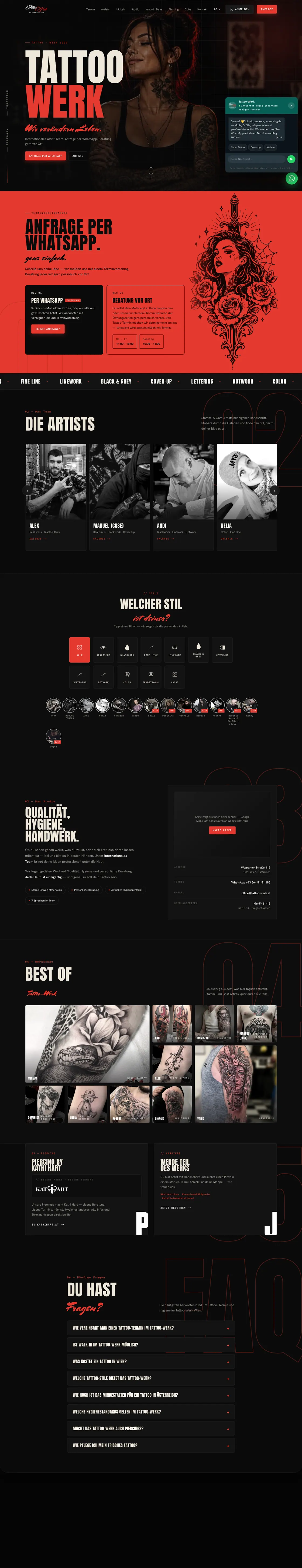 Tattoo-Werk — full landing page built by Christopher Rapp